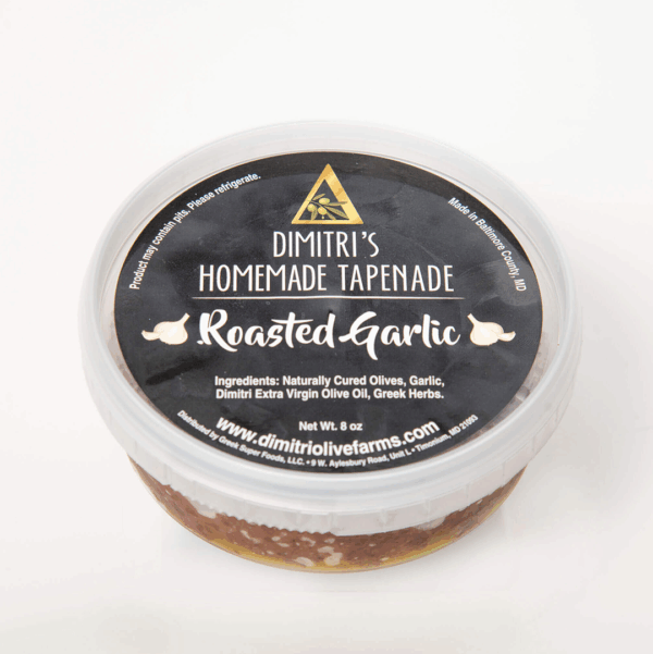 Dimitri's Roasted Garlic infused Tapenade (8oz)