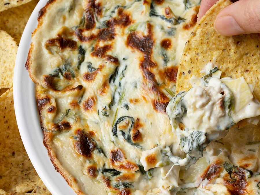 Spinach Artichoke dip Dimitri Extra Virgin Olive Oil