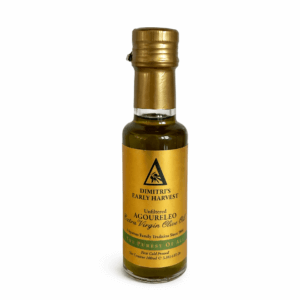 Dimitri’s Unfiltered Early Harvest “AGOURELEO” Extra Virgin Olive Oil (100ml glass bottle)WORLDS BEST AWARD WINNER! 
